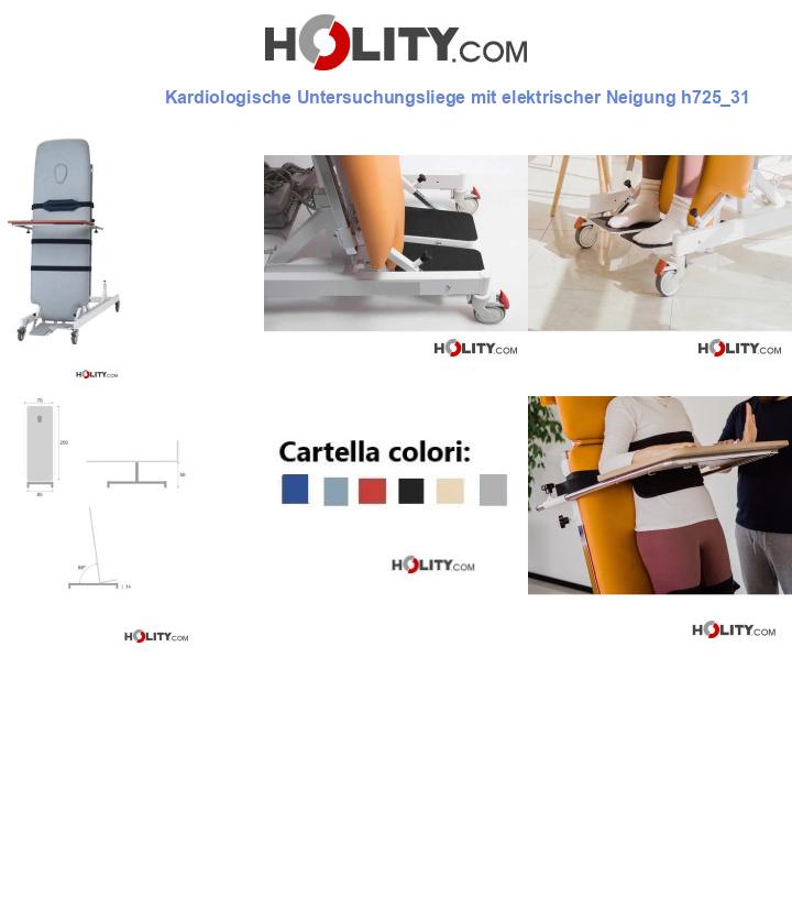 Kardiologische Untersuchungsliege mit elektrischer Neigung h725_31