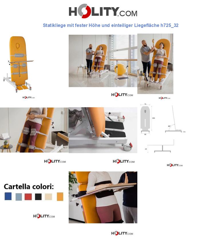 Statikliege mit fester Höhe und einteiliger Liegefläche h725_32