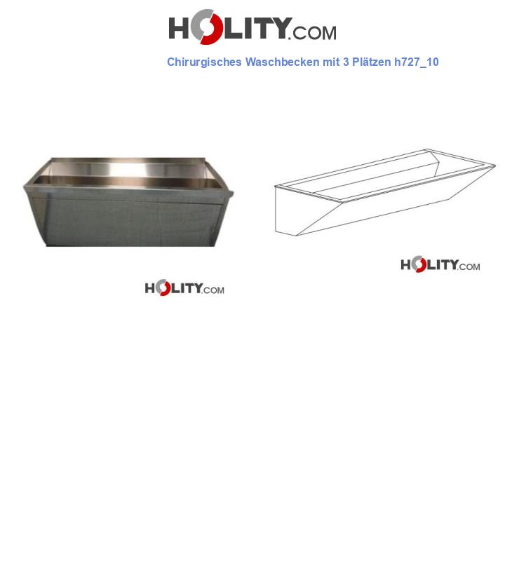 Chirurgisches Waschbecken mit 3 Plätzen h727_10