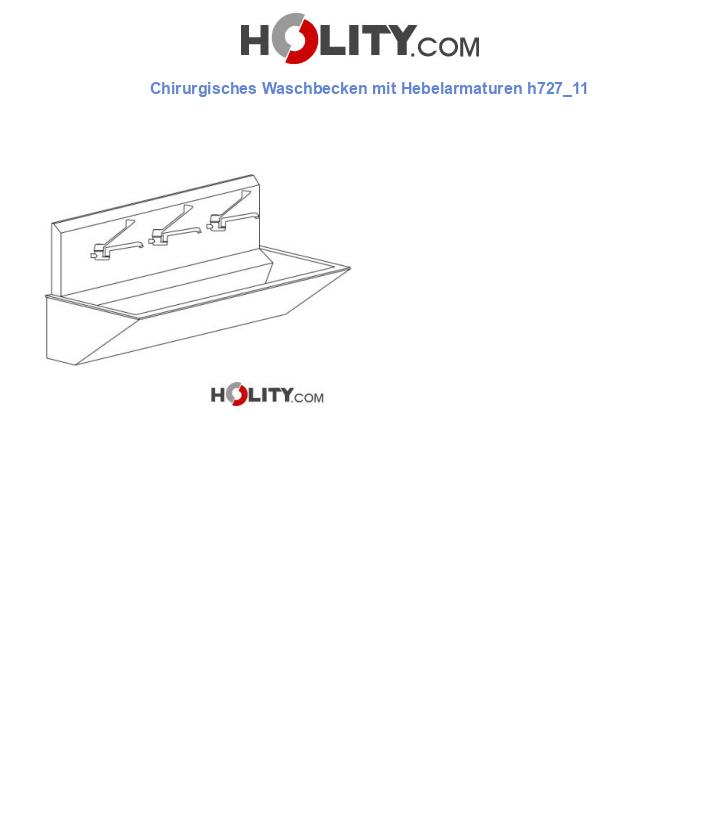 Chirurgisches Waschbecken mit Hebelarmaturen h727_11
