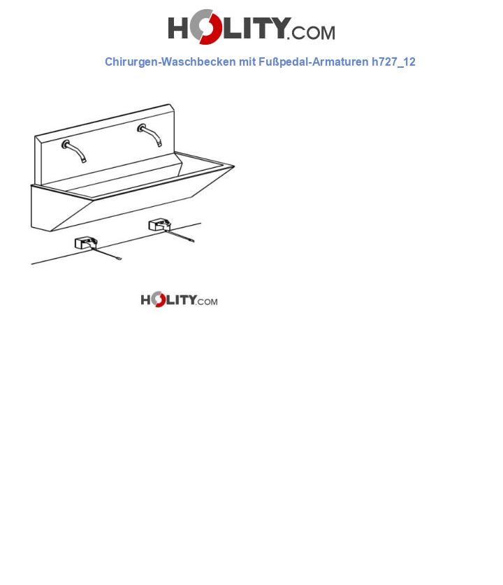 Chirurgen-Waschbecken mit Fußpedal-Armaturen h727_12