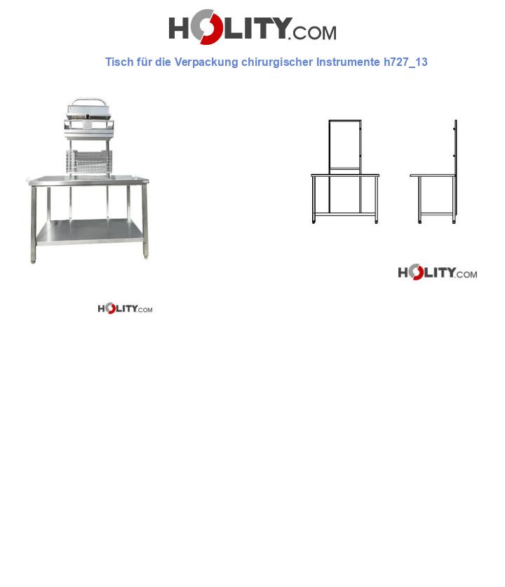 Tisch für die Verpackung chirurgischer Instrumente h727_13