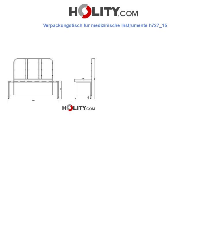 Verpackungstisch für medizinische Instrumente h727_15
