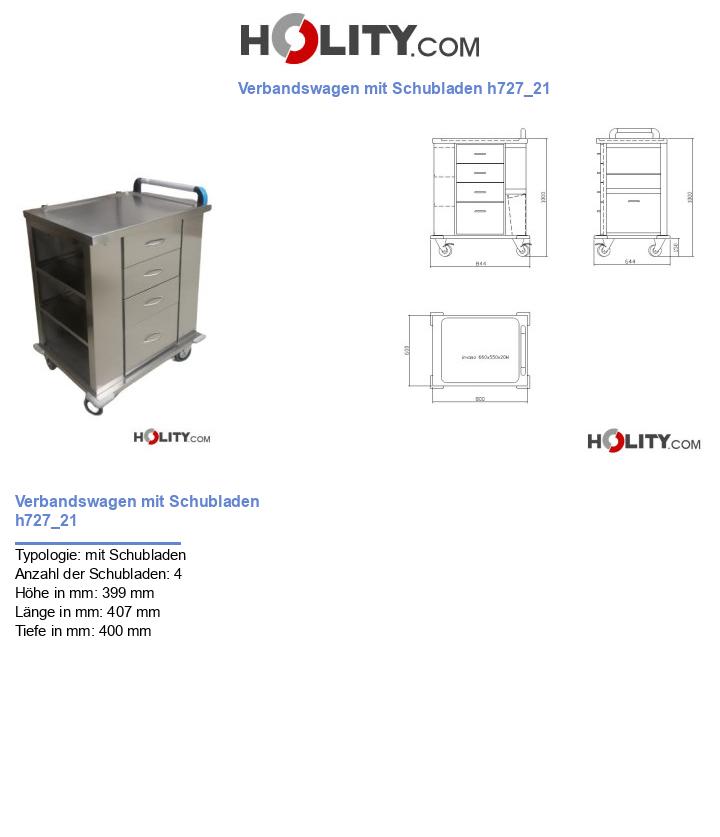 Verbandswagen mit Schubladen h727_21