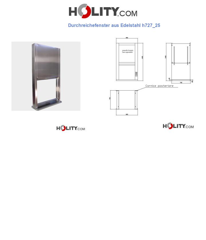 Durchreichefenster aus Edelstahl h727_25