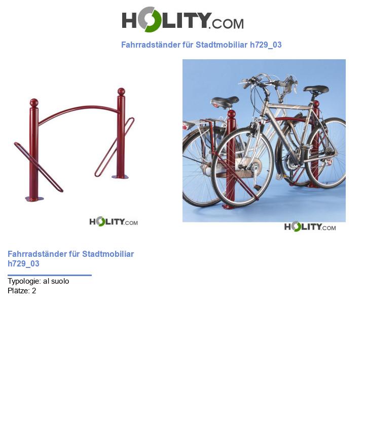 Fahrradständer für Stadtmobiliar h729_03