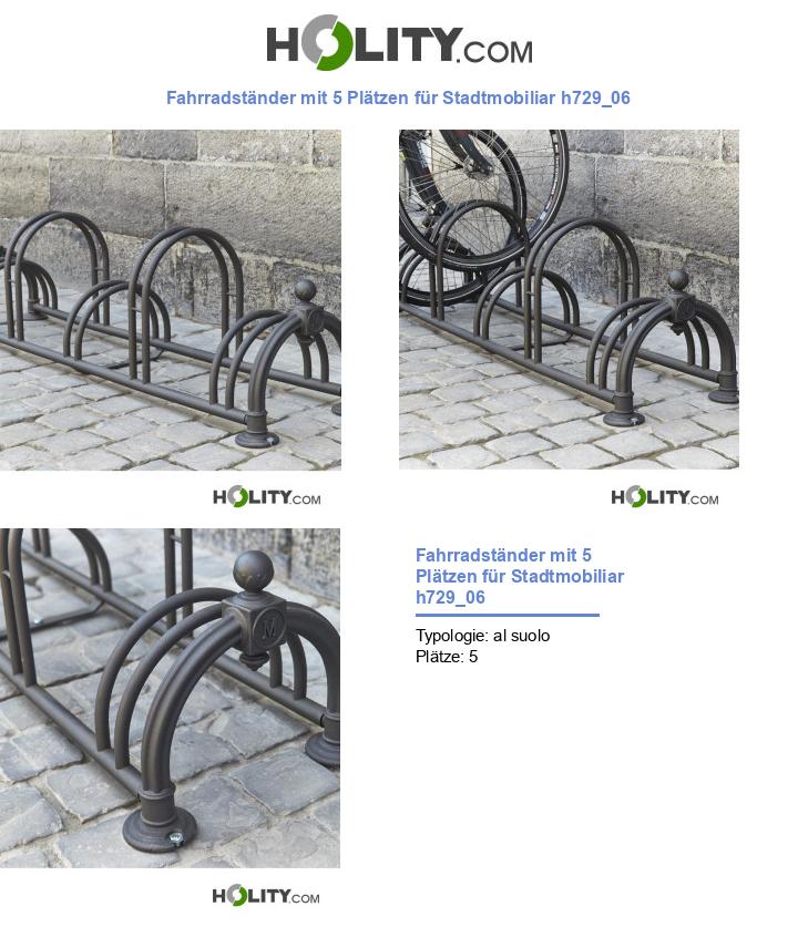 Fahrradständer mit 5 Plätzen für Stadtmobiliar h729_06