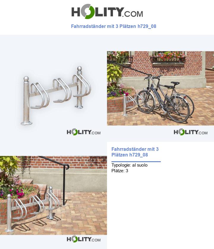 Fahrradständer mit 3 Plätzen h729_08