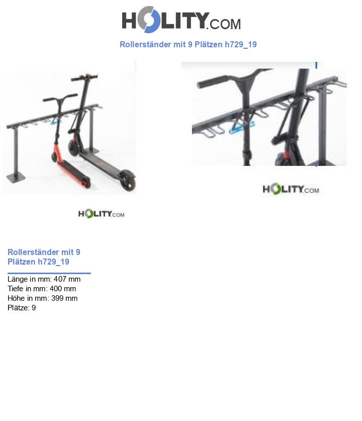 Rollerständer mit 9 Plätzen h729_19