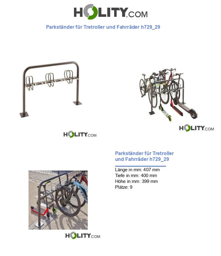 Parkständer für Tretroller und Fahrräder h729_29