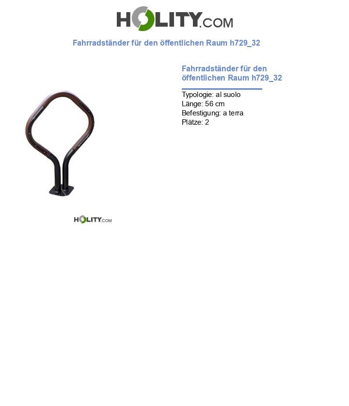 Fahrradständer für den öffentlichen Raum h729_32
