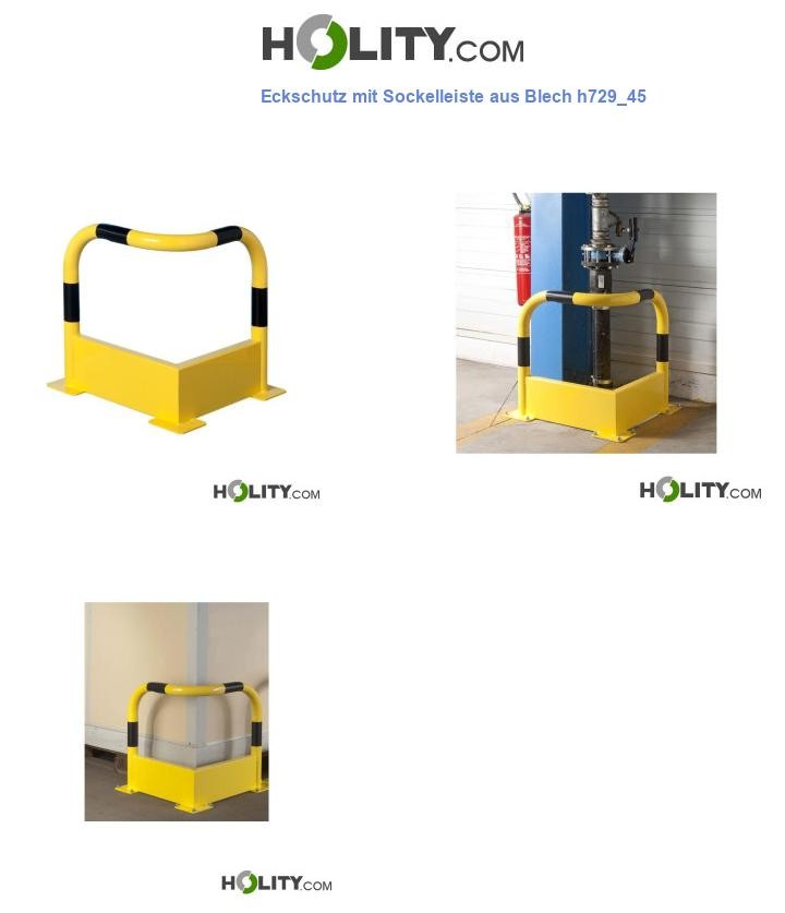 Eckschutz mit Sockelleiste aus Blech h729_45