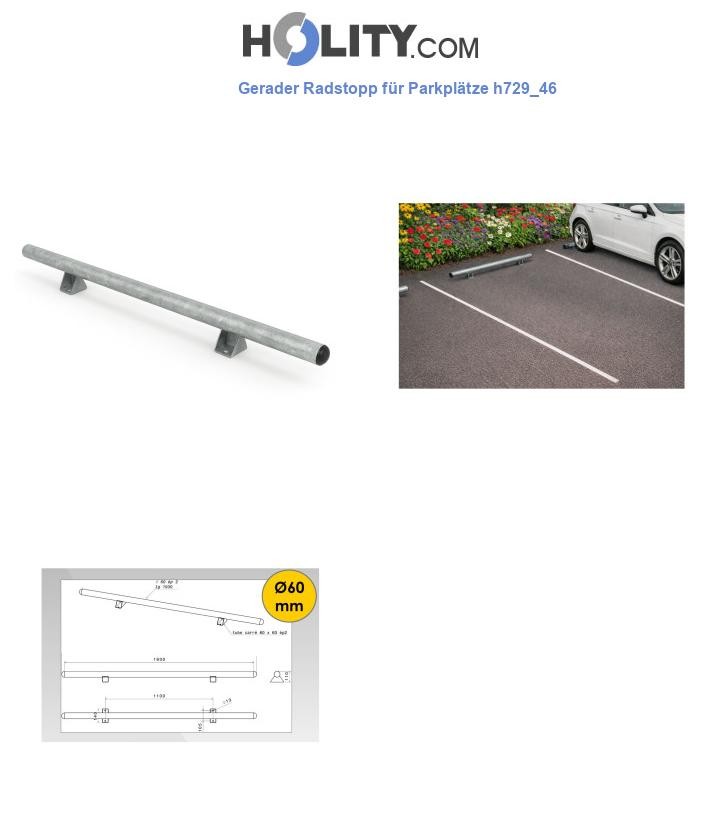 Gerader Radstopp für Parkplätze h729_46