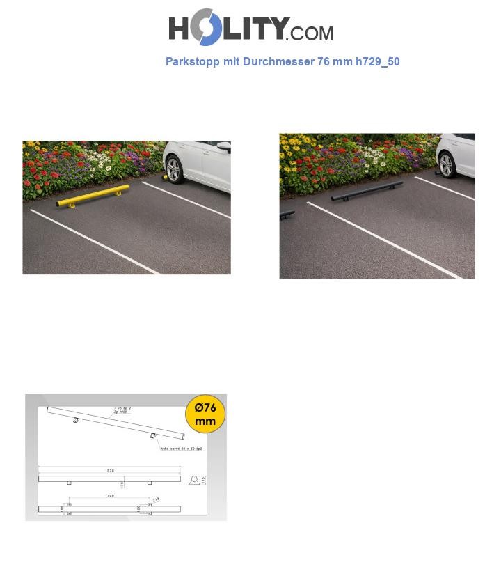 Parkstopp mit Durchmesser 76 mm h729_50
