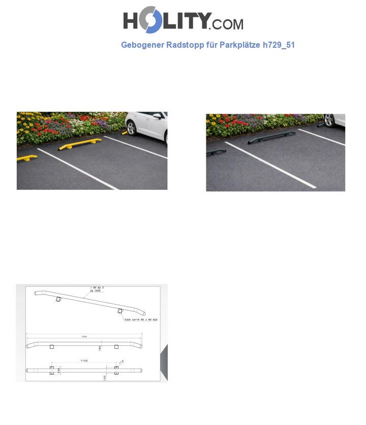 Gebogener Radstopp für Parkplätze h729_51