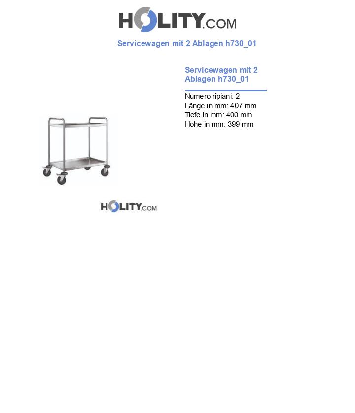 Servicewagen mit 2 Ablagen h730_01