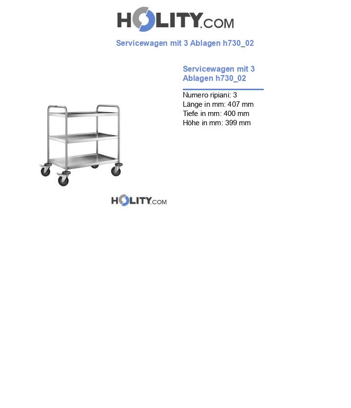 Servicewagen mit 3 Ablagen h730_02