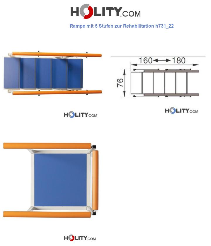 Rampe mit 5 Stufen zur Rehabilitation h731_22