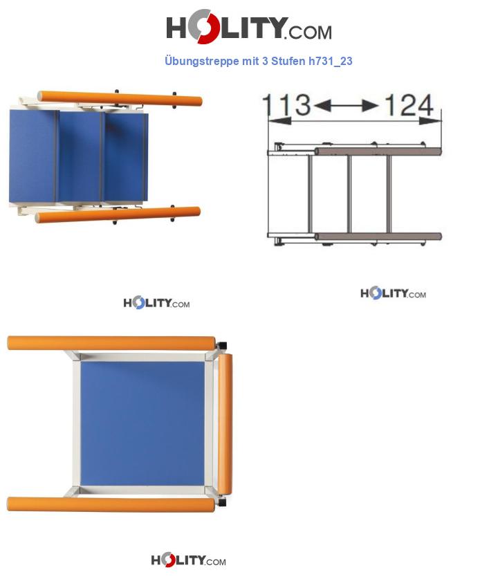 Übungstreppe mit 3 Stufen h731_23