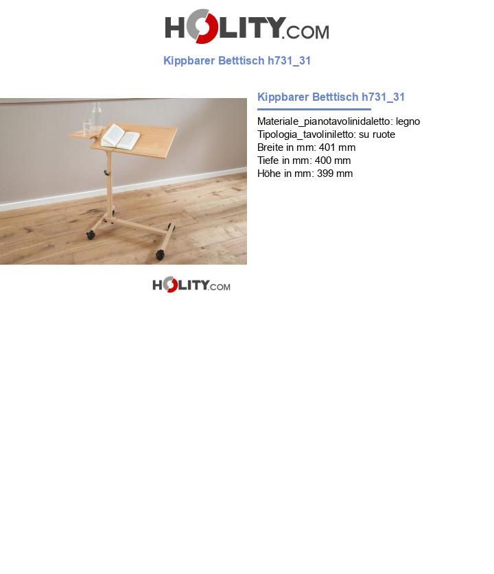 Kippbarer Betttisch h731_31