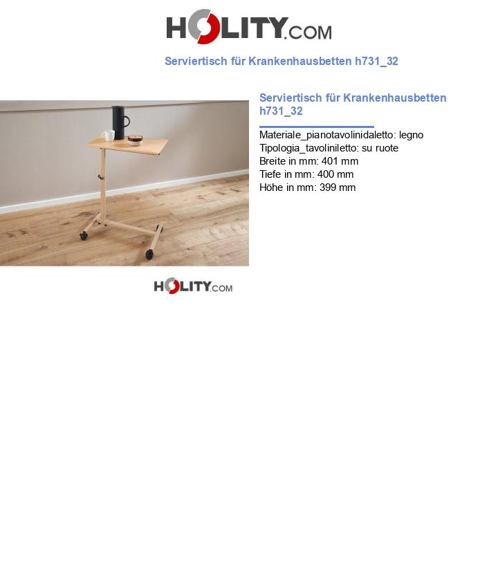 Serviertisch für Krankenhausbetten h731_32