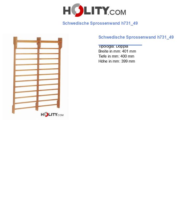 Schwedische Sprossenwand h731_49