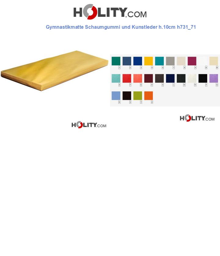 Gymnastikmatte Schaumgummi und Kunstleder h.10cm h731_71