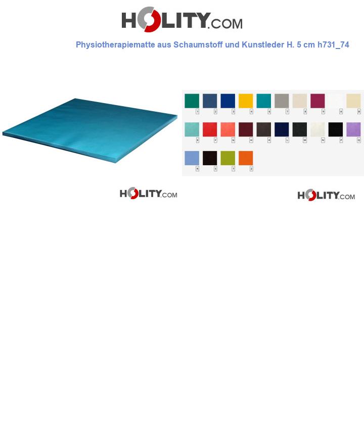 Physiotherapiematte aus Schaumstoff und Kunstleder H. 5 cm h731_74