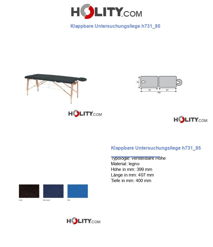 Klappbare Untersuchungsliege h731_85