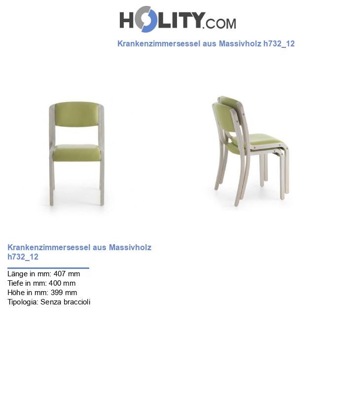 Krankenzimmersessel aus Massivholz h732_12