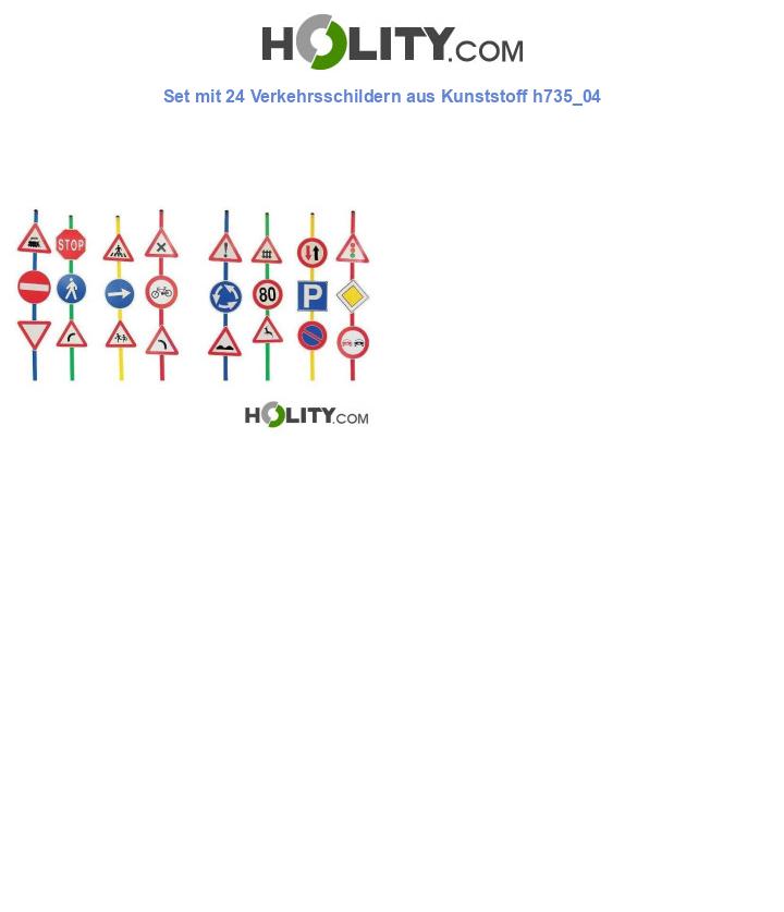 Set mit 24 Verkehrsschildern aus Kunststoff h735_04