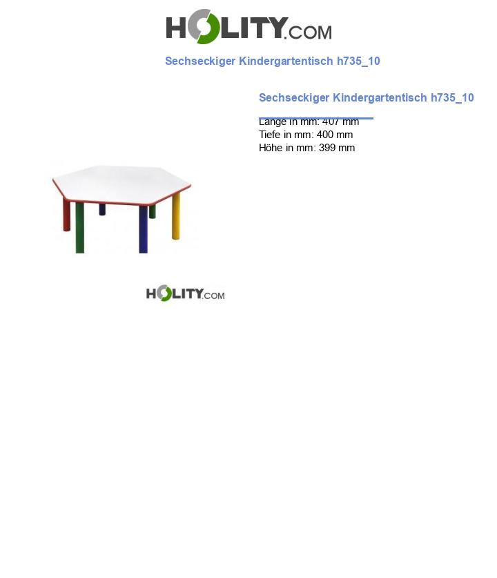 Sechseckiger Kindergartentisch h735_10