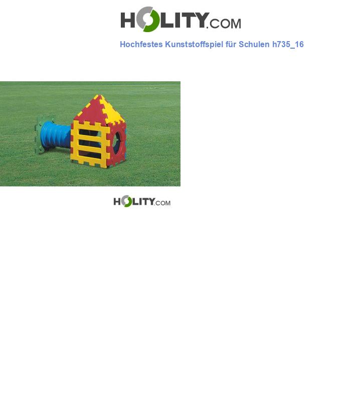Hochfestes Kunststoffspiel für Schulen h735_16