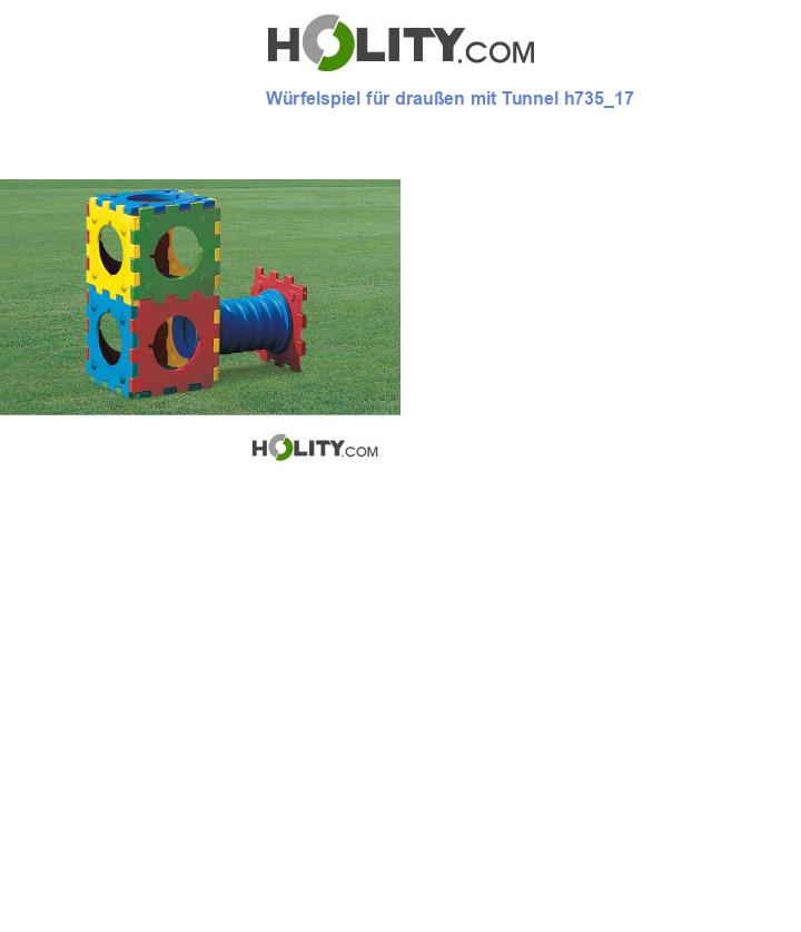 Würfelspiel für draußen mit Tunnel h735_17
