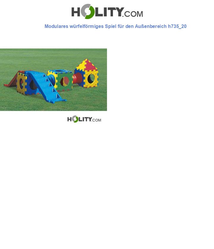Modulares würfelförmiges Spiel für den Außenbereich h735_20
