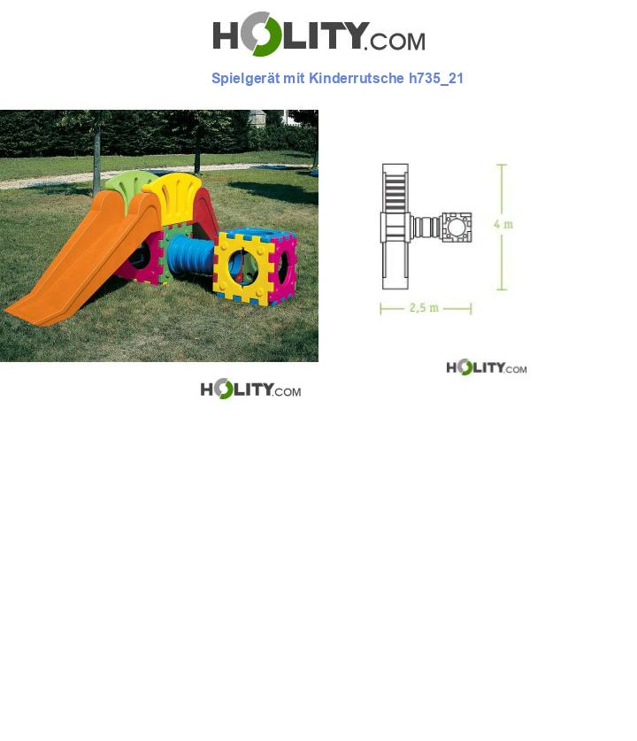 Spielgerät mit Kinderrutsche h735_21