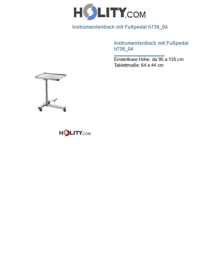 Instrumententisch mit Fußpedal h736_04