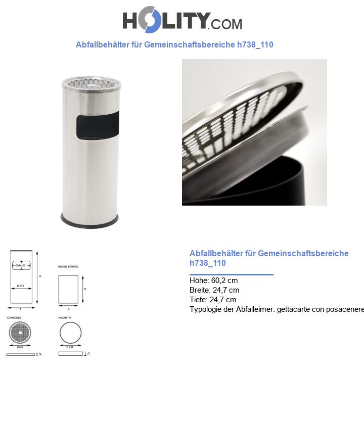 Abfallbehälter für Gemeinschaftsbereiche h738_110