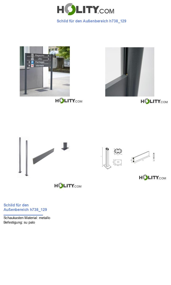 Schild für den Außenbereich h738_129