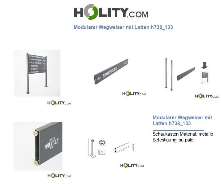 Modularer Wegweiser mit Latten h738_133