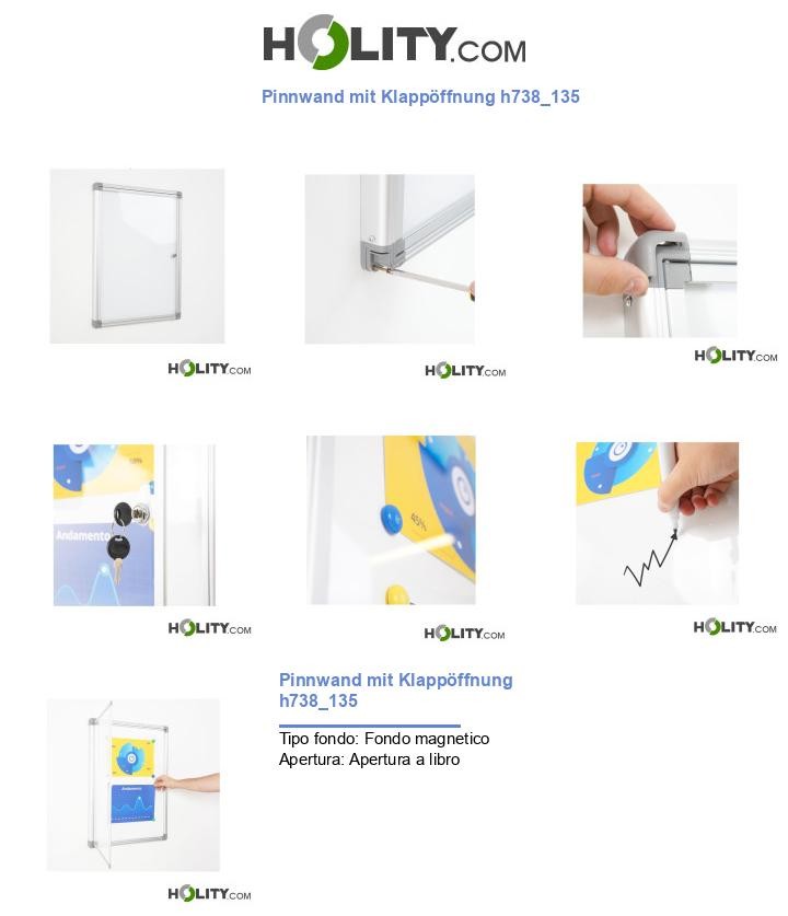 Pinnwand mit Klappöffnung h738_135