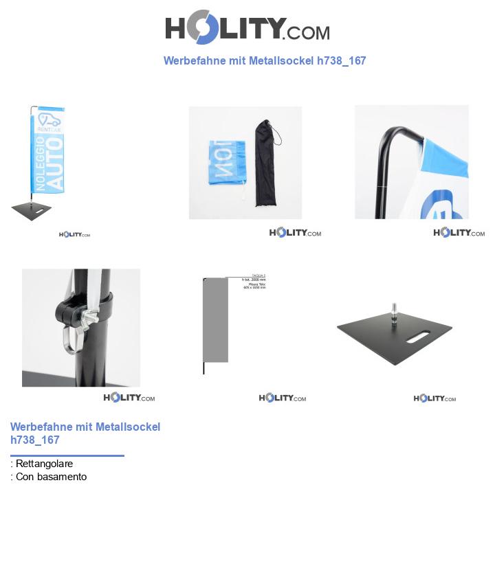 Werbefahne mit Metallsockel h738_167