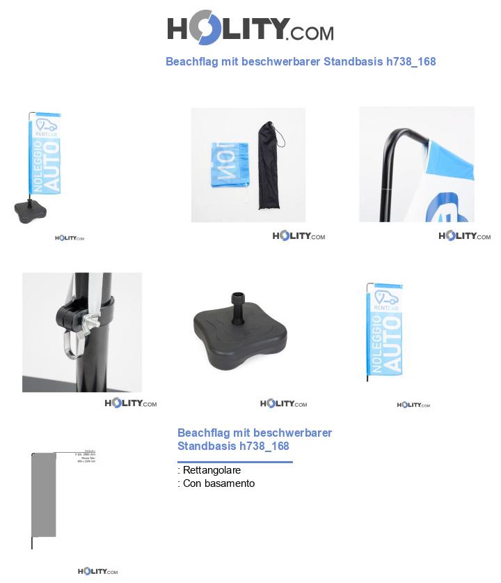 Beachflag mit beschwerbarer Standbasis h738_168