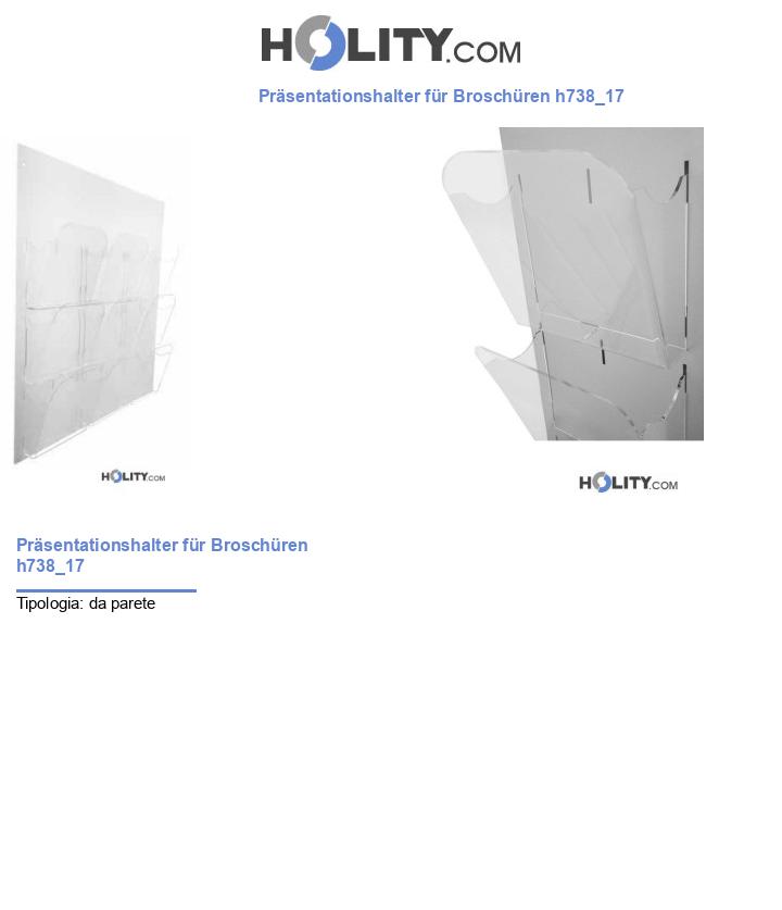 Präsentationshalter für Broschüren h738_17