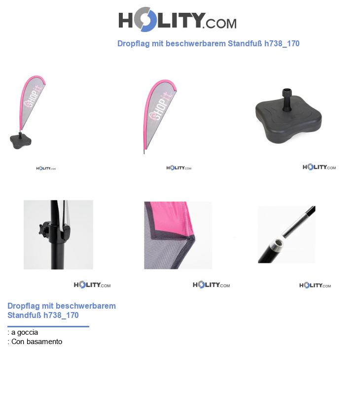 Dropflag mit beschwerbarem Standfuß h738_170