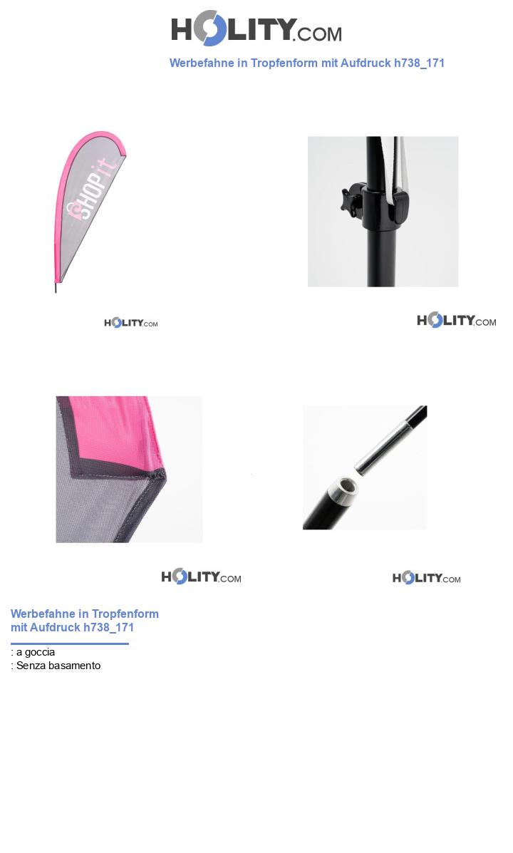 Werbefahne in Tropfenform mit Aufdruck h738_171