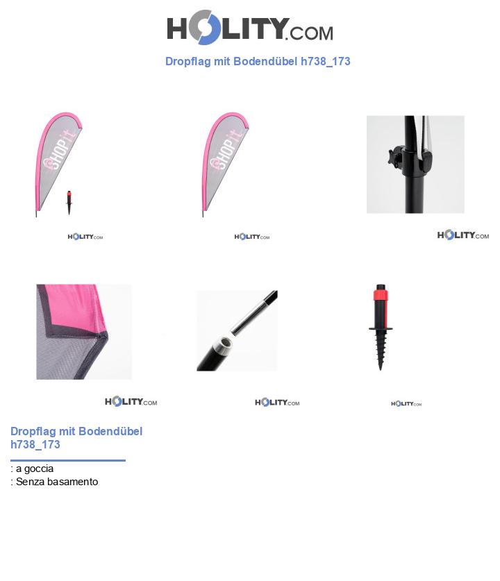 Dropflag mit Bodendübel h738_173