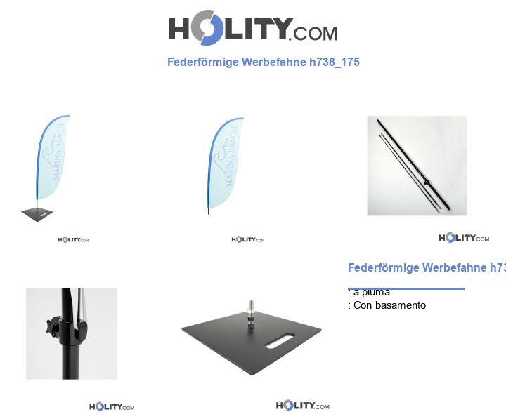 Federförmige Werbefahne h738_175