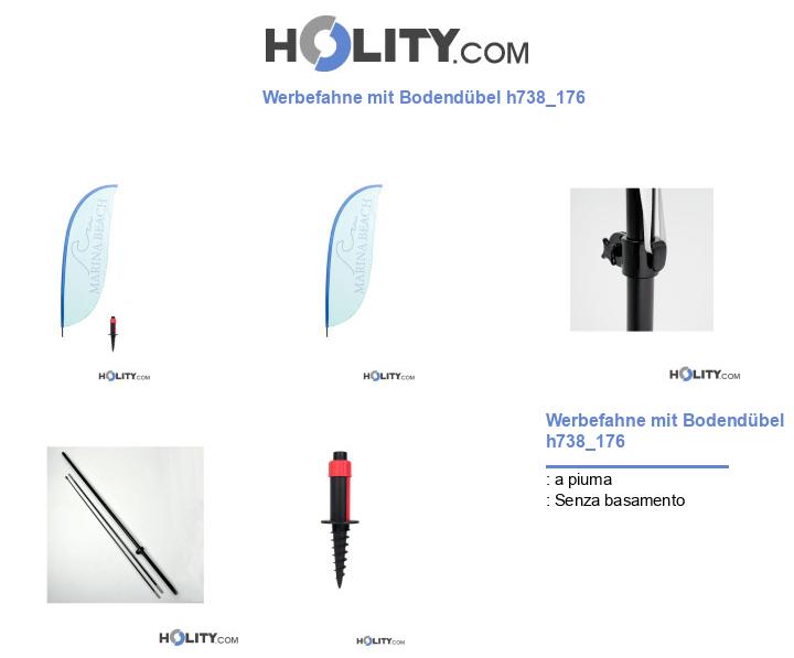 Werbefahne mit Bodendübel h738_176