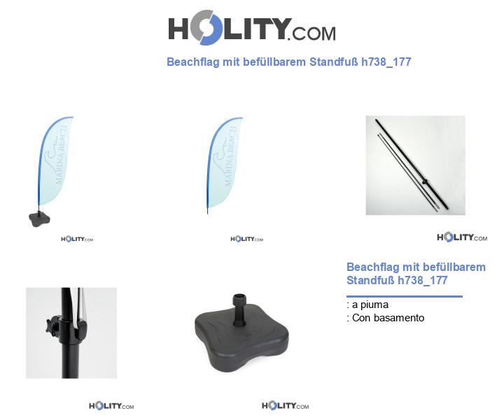 Beachflag mit befüllbarem Standfuß h738_177